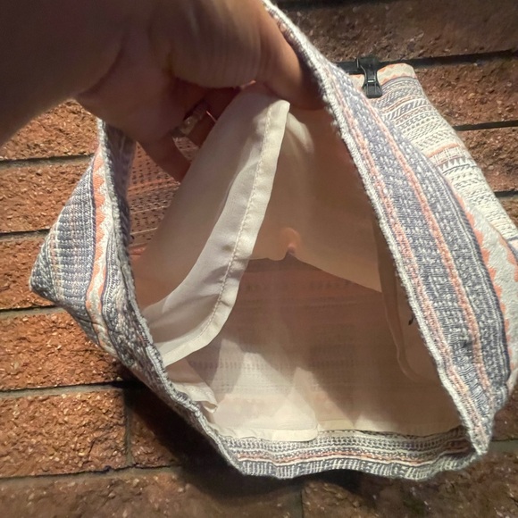 Dalia Tweed Geometric Lined Ivory & Orange & Gray Mini Skirt W Zipper Size 4 - Picture 10 of 14